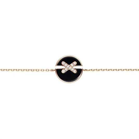 [LunaMar]JEUX DE BRACELET ONYX ROSE GOLD DIAMOND