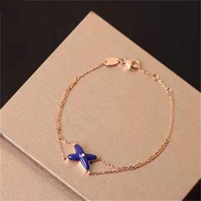 [LunaMar]Hollow Design Four-Leaf Clover Flower Shape Ring