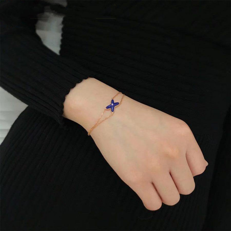 [LunaMar]Hollow Design Four-Leaf Clover Flower Shape Ring