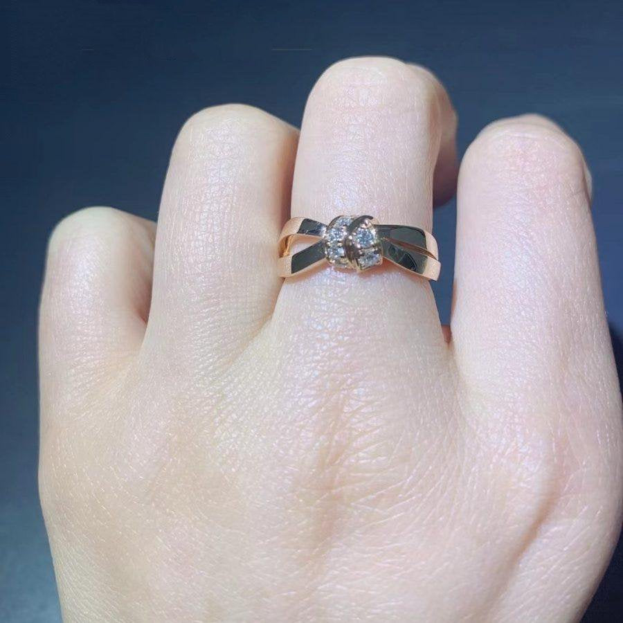 [LunaMar]LIENS RING ROSE GOLD DIAMOND