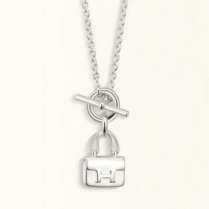 [LunaMar]POP H PEDANT SILVER NECKLACE