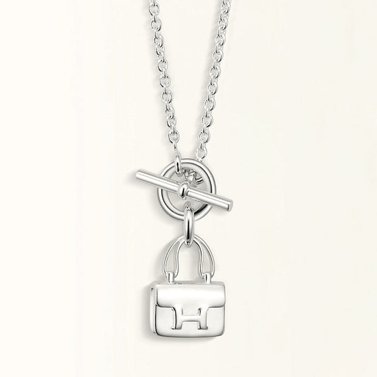 [LunaMar]POP H PEDANT SILVER NECKLACE