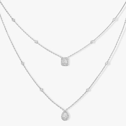 [LunaMar]MY TWIN 2-ROW DIAMOND NECKLACE
