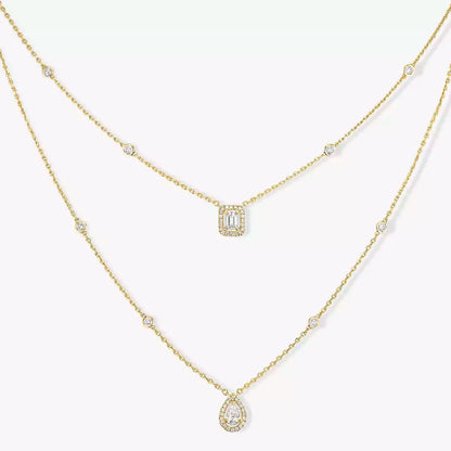 [LunaMar]MY TWIN 2-ROW DIAMOND NECKLACE