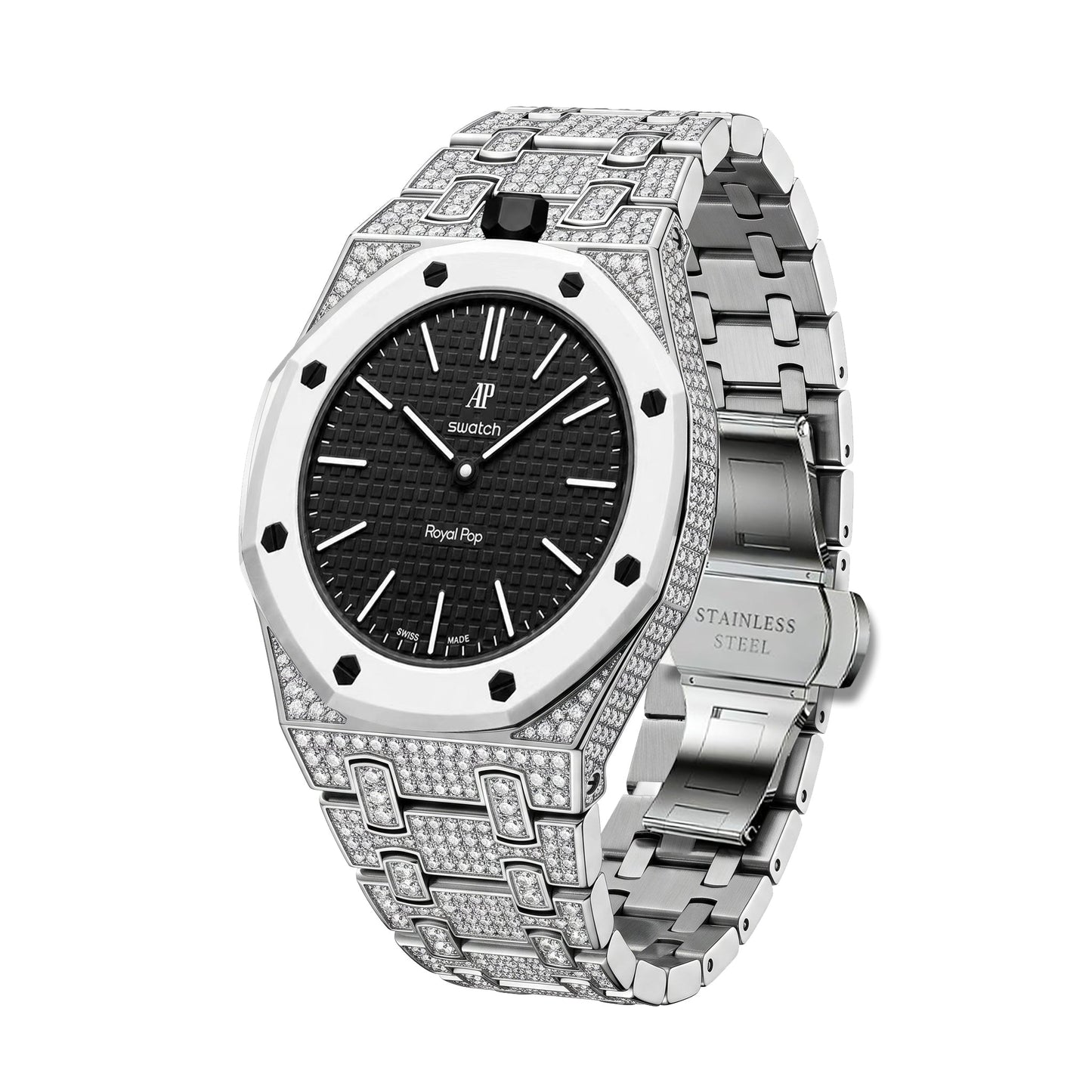 [LunaMar]Royal Oak Pop Exclusive Bioceramic Case & Bioceramic Strap Full Diamond