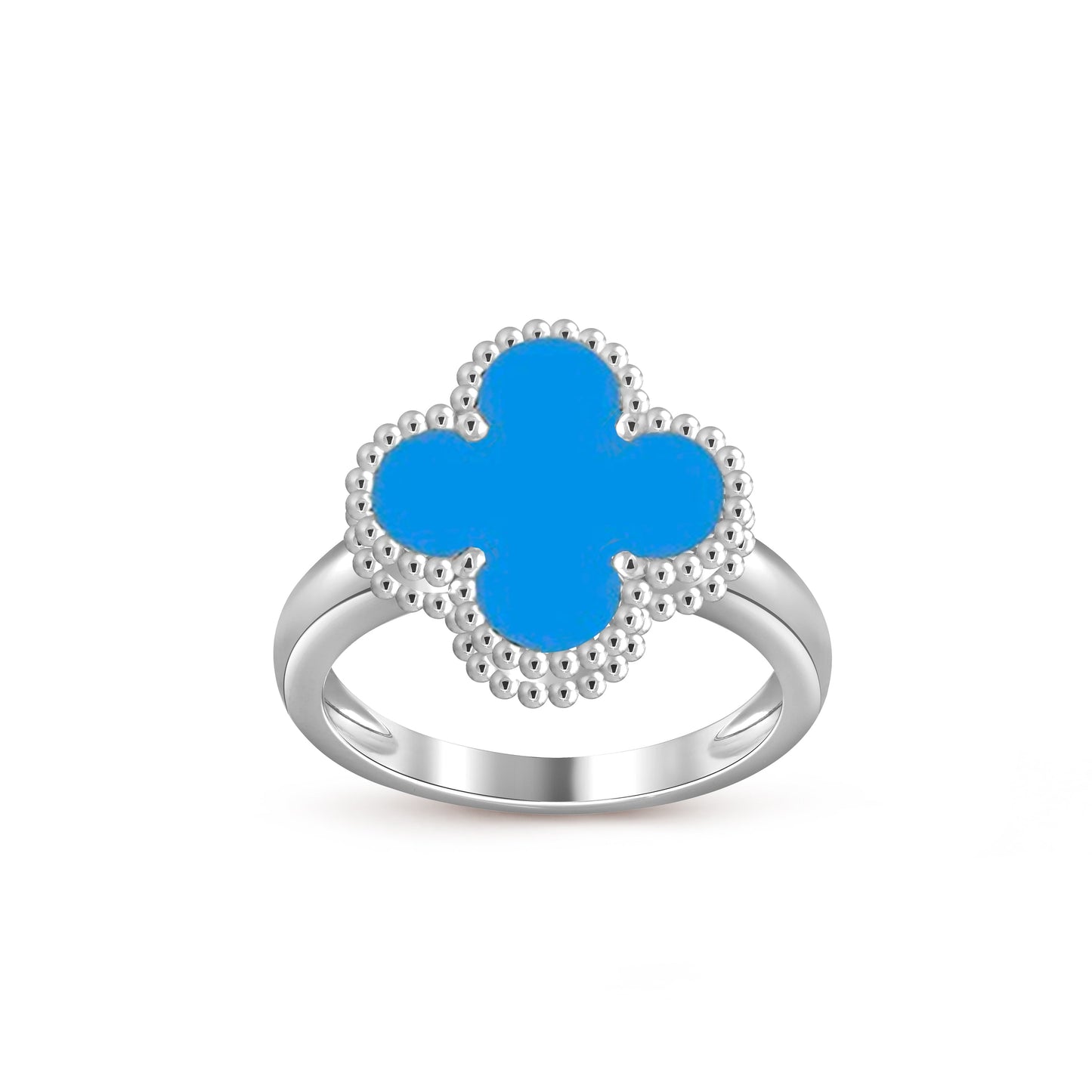 [LunaMar]LUCKY CLOVER VINTAGE WHITE GOLD RING COLLECTION
