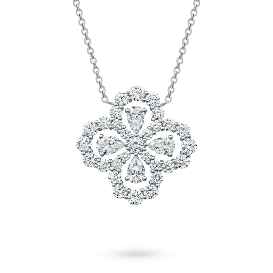 [LunaMar]LOOP NECKLACE FULL MOTIF DIAMOND 16MM MULTIPLE COLORS