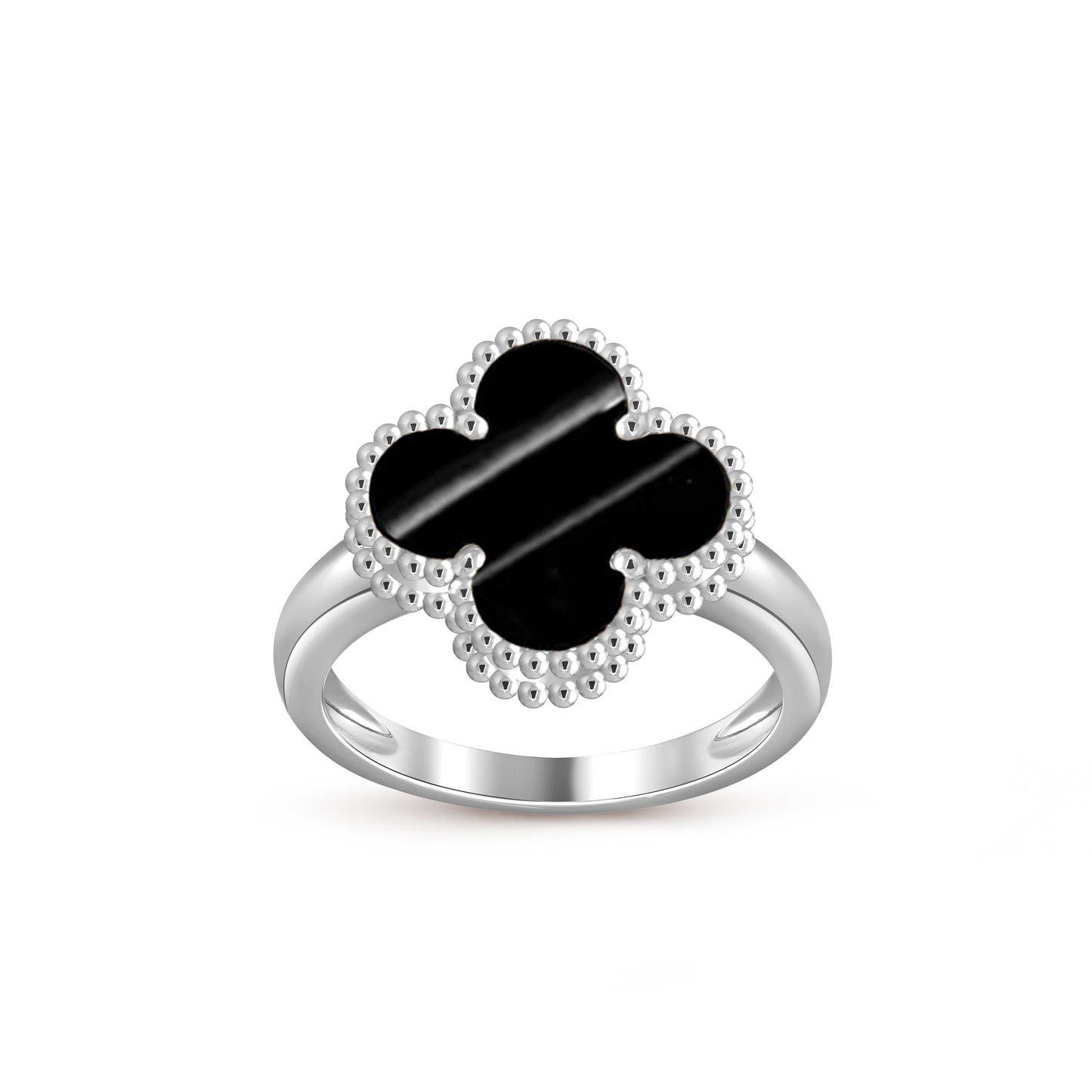 [LunaMar]LUCKY CLOVER VINTAGE WHITE GOLD RING COLLECTION