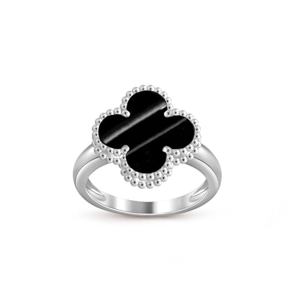 [LunaMar]LUCKY CLOVER VINTAGE WHITE GOLD RING COLLECTION