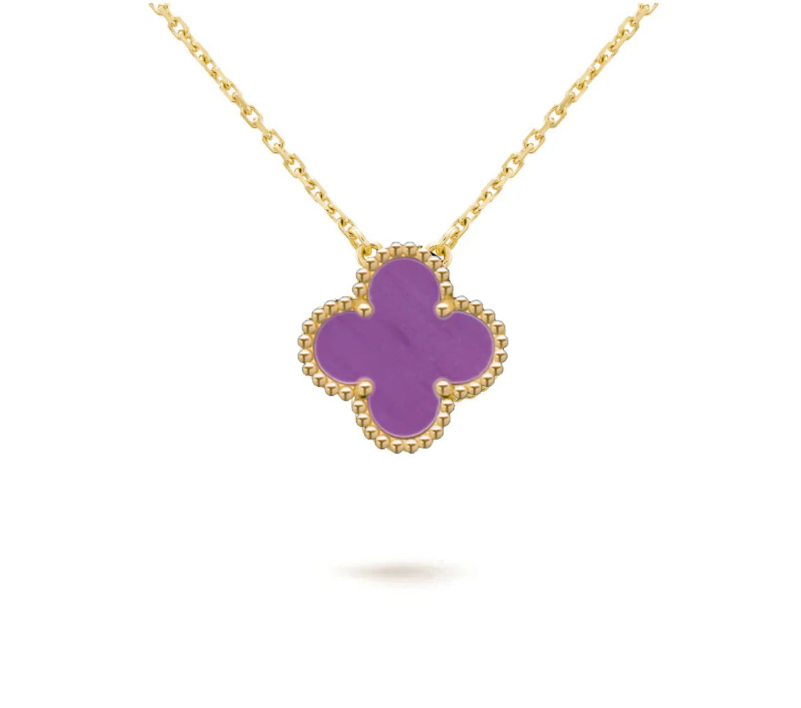 [LunaMar]15MM CLOVER FLOWER PENDANT NECKLACE COLLECTION