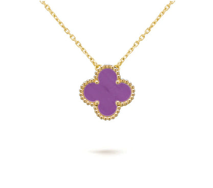 [LunaMar]15MM CLOVER FLOWER PENDANT NECKLACE COLLECTION