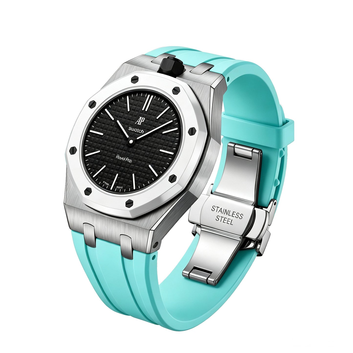 [LunaMar]Royal Oak Pop Exclusive Steel Case & Silicone Strap With Cradle