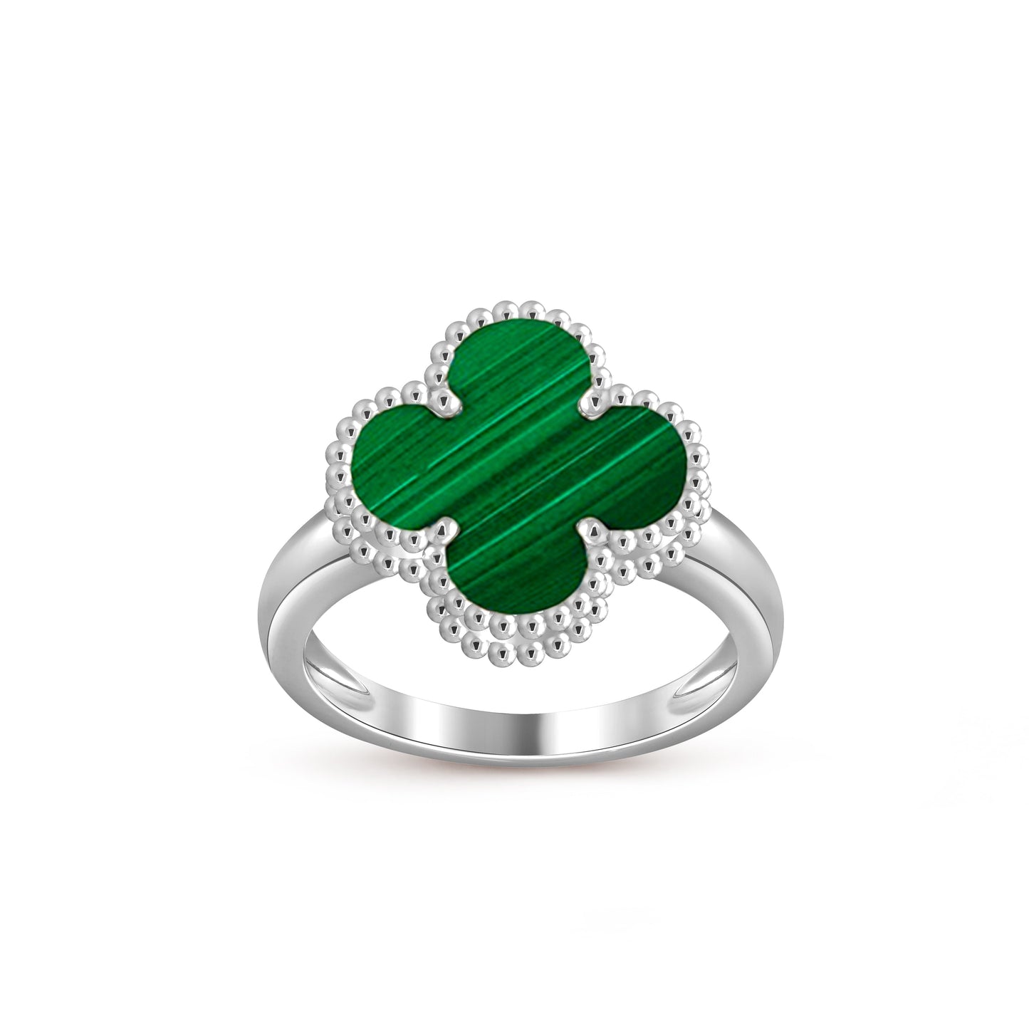 [LunaMar]LUCKY CLOVER VINTAGE WHITE GOLD RING COLLECTION