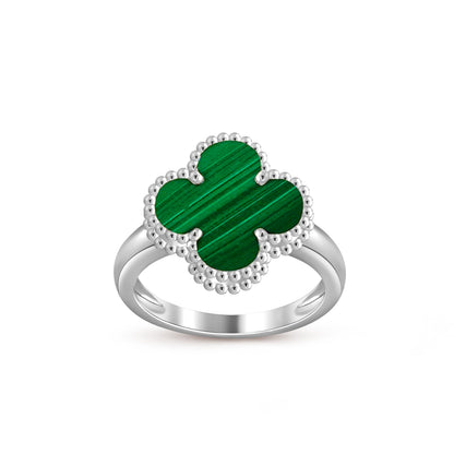 [LunaMar]LUCKY CLOVER VINTAGE WHITE GOLD RING COLLECTION