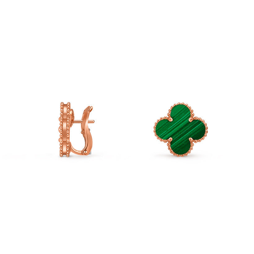 [LunaMar]15MM CLOVER FLOWER STUD EARRINGS ROSE GOLD COLLECTION