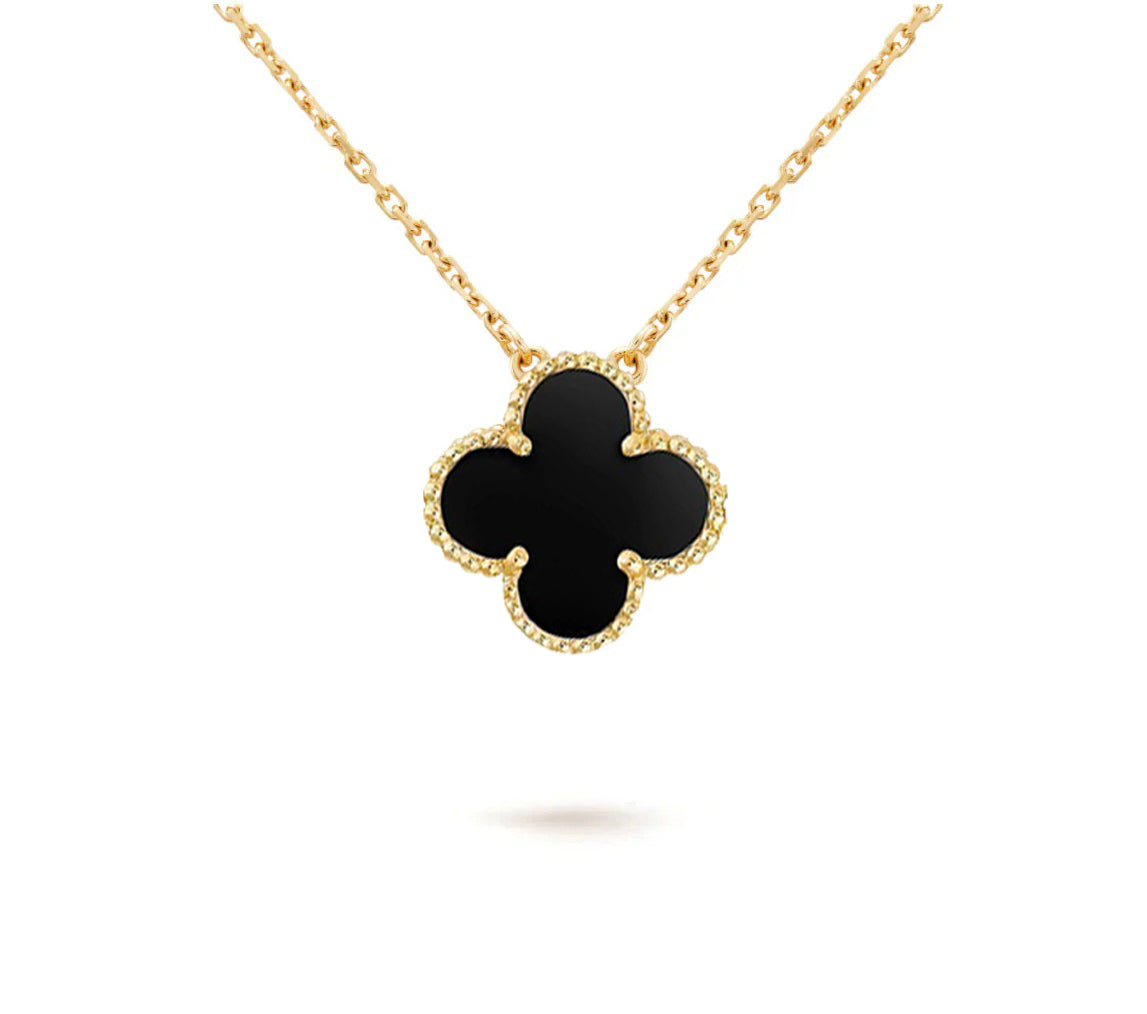 [LunaMar]15MM CLOVER FLOWER PENDANT NECKLACE COLLECTION