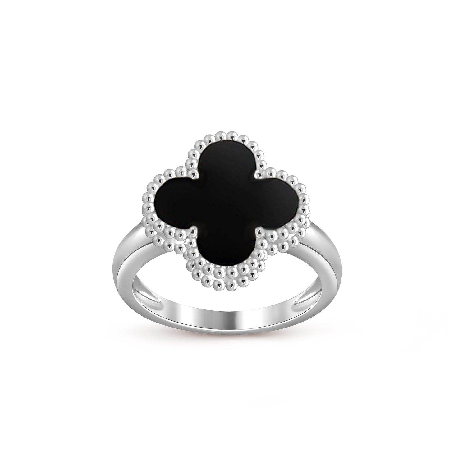 [LunaMar]LUCKY CLOVER VINTAGE WHITE GOLD RING COLLECTION
