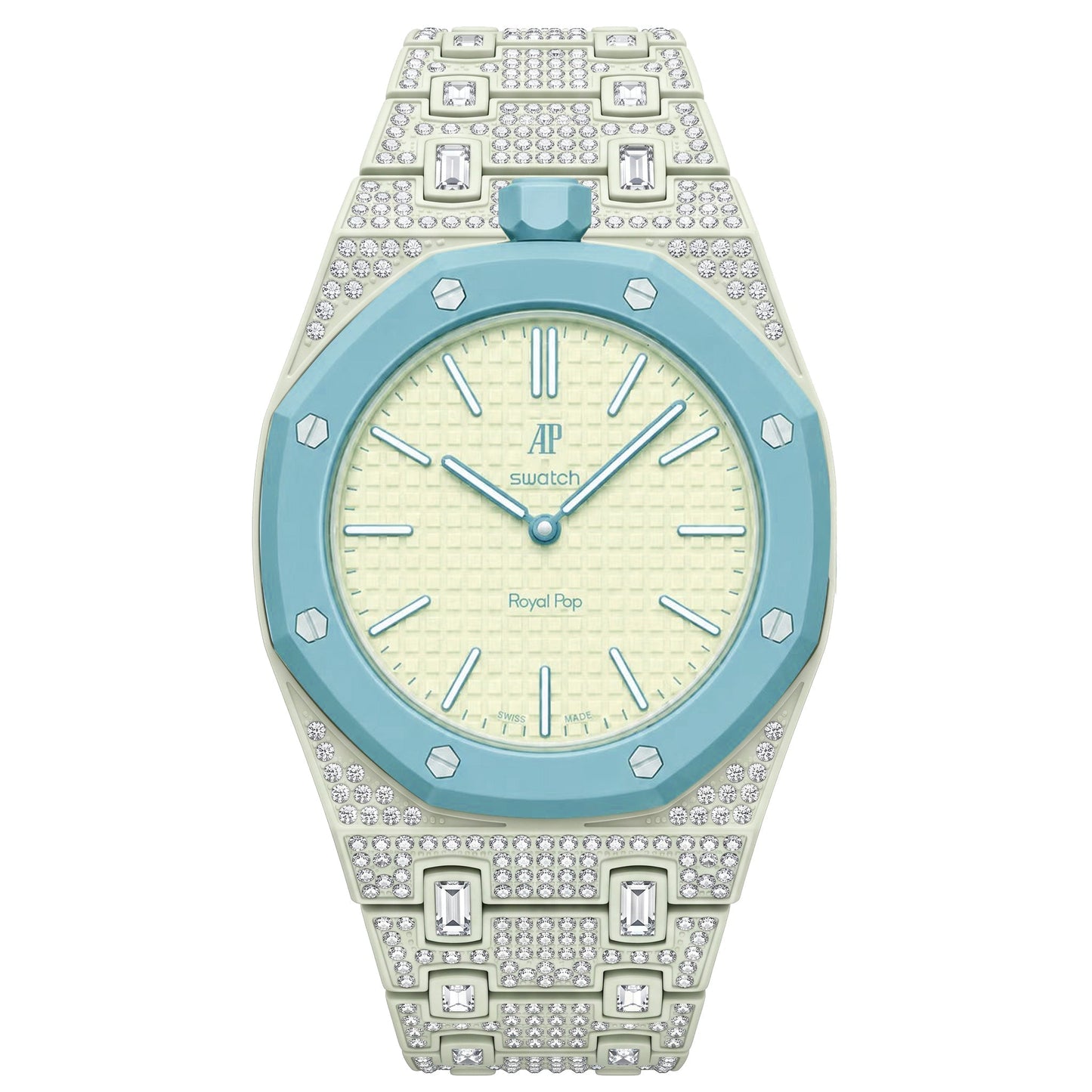 [LunaMar]Royal Oak Pop Exclusive Bioceramic Case & Bioceramic Strap Full Diamond