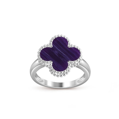 [LunaMar]LUCKY CLOVER VINTAGE WHITE GOLD RING COLLECTION