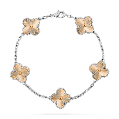 [LunaMar]LUCKY CLOVER 5-MOTIF BRACELET - LASER COLLECTION