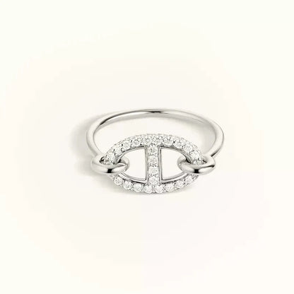 [LunaMar]RONDE SMALL SILVER DIAMOND RING