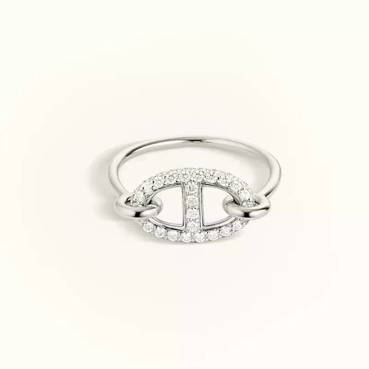 [LunaMar]RONDE SMALL SILVER DIAMOND RING