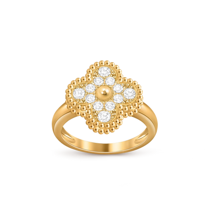 [LunaMar]LUCKY CLOVER VINTAGE GOLD RING COLLECTION