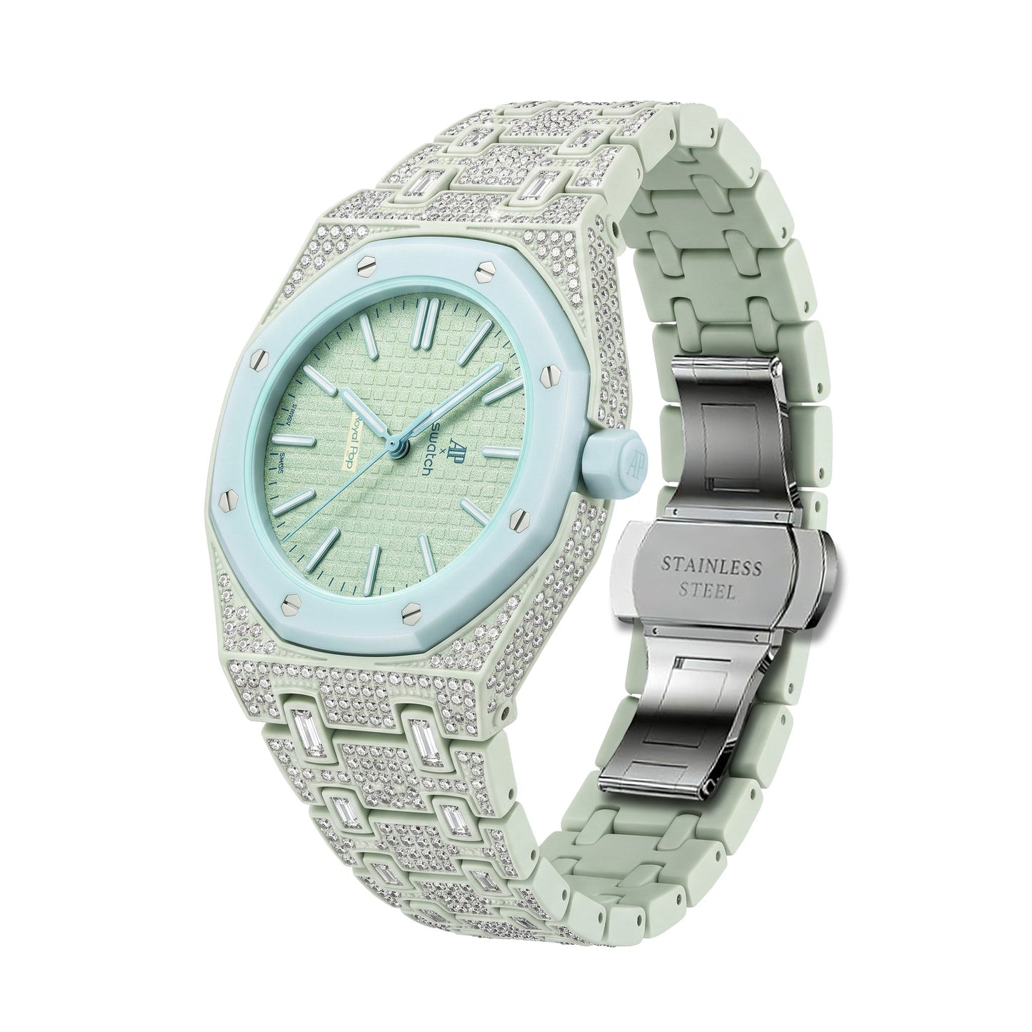 [LunaMar]Royal Oak Pop Exclusive Bioceramic Case & Bioceramic Strap Full Diamond