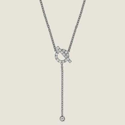 [LunaMar]FINESSE SILVER DIAMOND NECKLACE