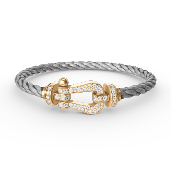 [LunaMar]FORCE LARGE HORSESHOE FULL DIAMOND BRACELET - GOLD