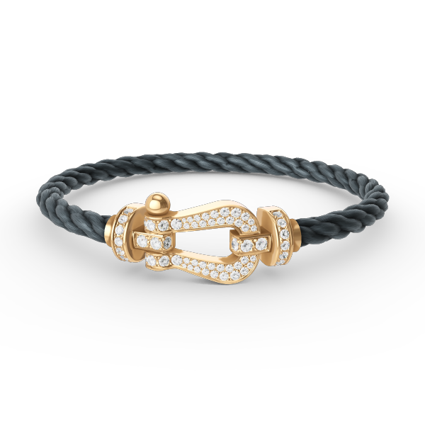 [LunaMar]FORCE LARGE HORSESHOE FULL DIAMOND BRACELET - GOLD