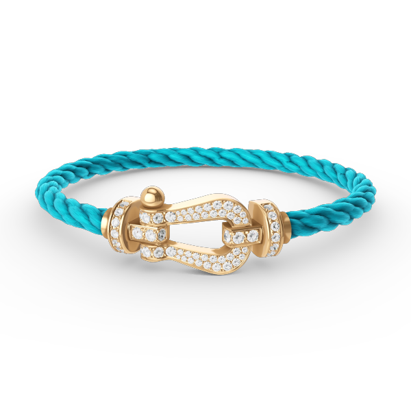 [LunaMar]FORCE LARGE HORSESHOE FULL DIAMOND BRACELET - GOLD