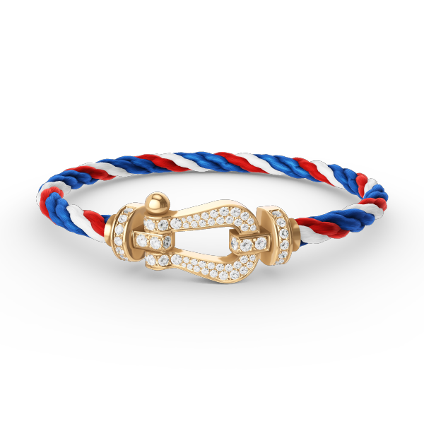 [LunaMar]FORCE LARGE HORSESHOE FULL DIAMOND BRACELET - GOLD