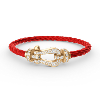 [LunaMar]FORCE LARGE HORSESHOE FULL DIAMOND BRACELET - GOLD