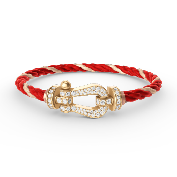 [LunaMar]FORCE LARGE HORSESHOE FULL DIAMOND BRACELET - GOLD