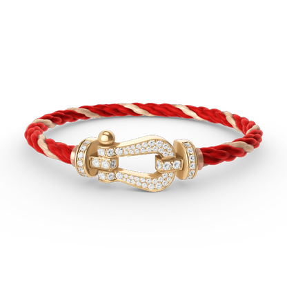[LunaMar]FORCE LARGE HORSESHOE FULL DIAMOND BRACELET - GOLD