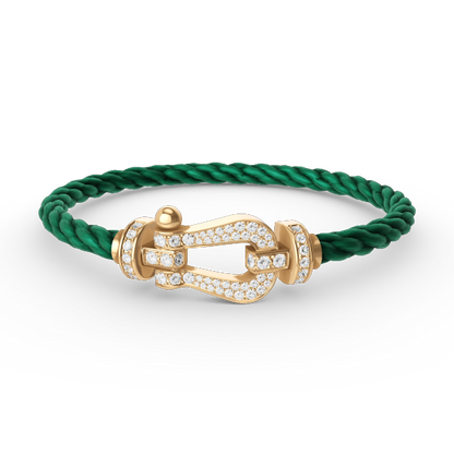 [LunaMar]FORCE LARGE HORSESHOE FULL DIAMOND BRACELET - GOLD