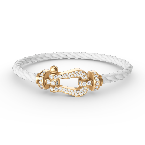 [LunaMar]FORCE LARGE HORSESHOE FULL DIAMOND BRACELET - GOLD