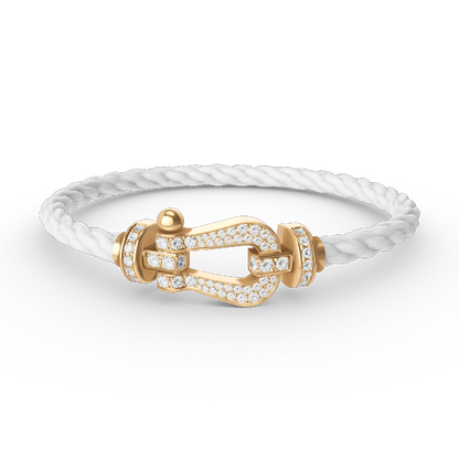 [LunaMar]FORCE LARGE HORSESHOE FULL DIAMOND BRACELET - GOLD