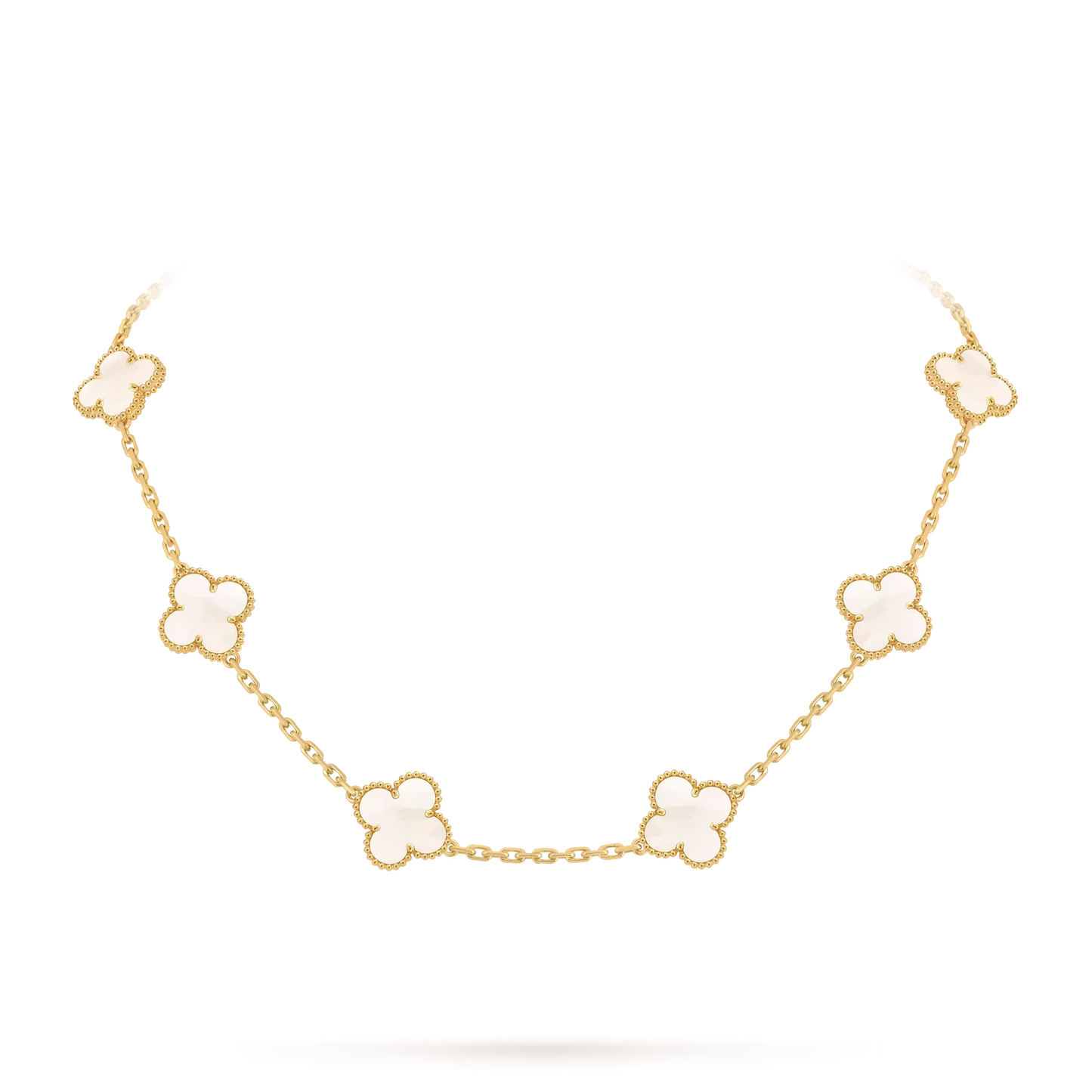 [LunaMar]CLASSIC LUCKY 10-MOTIF CLOVER NECKLACE GOLD COLLECTION