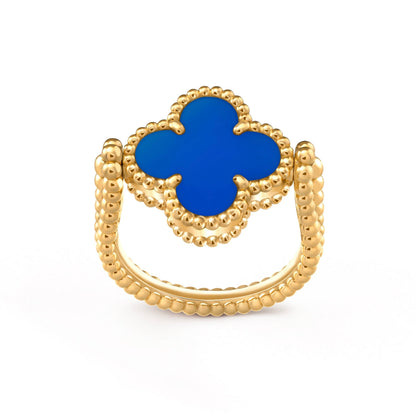 [LunaMar]LUCKY CLOVER GOLD REVERSIBLE RING