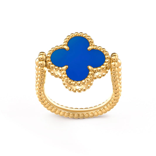[LunaMar]LUCKY CLOVER GOLD REVERSIBLE RING