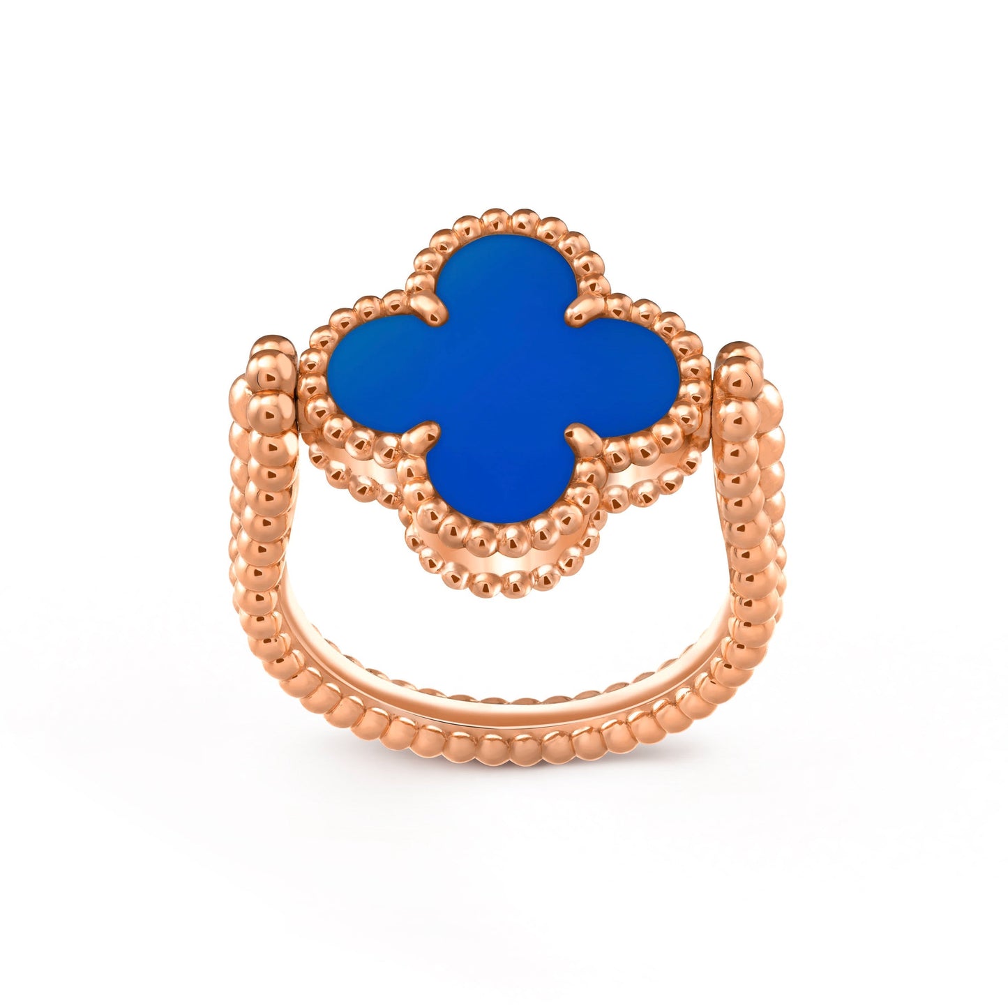 [LunaMar]LUCKY CLOVER ROSE GOLD REVERSIBLE RING