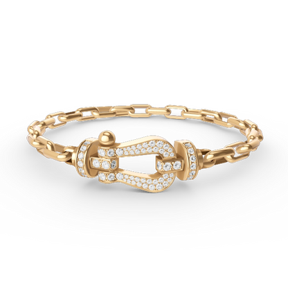 [LunaMar]FORCE LARGE HORSESHOE CLASP METAL BRACELET