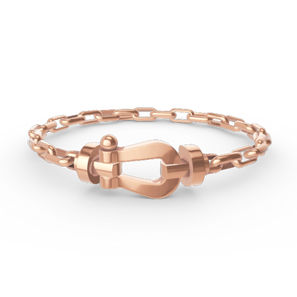 [LunaMar]FORCE LARGE HORSESHOE CLASP METAL BRACELET