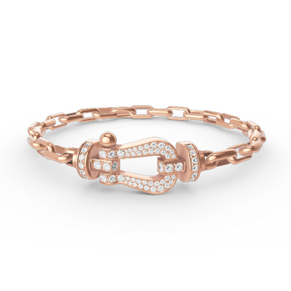 [LunaMar]FORCE LARGE HORSESHOE CLASP METAL BRACELET