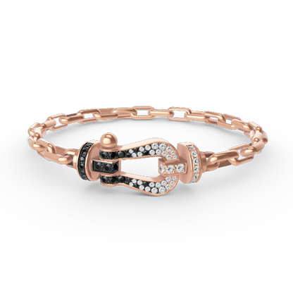 [LunaMar]FORCE LARGE HORSESHOE CLASP METAL BRACELET