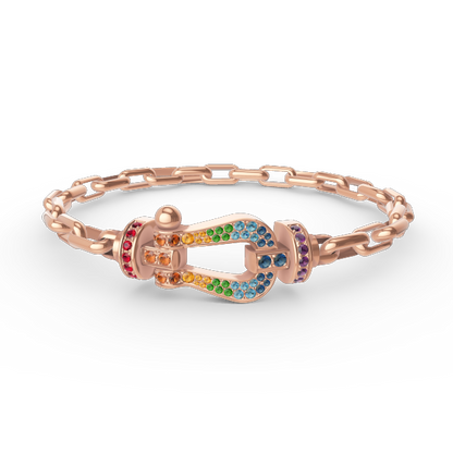 [LunaMar]FORCE LARGE HORSESHOE CLASP METAL BRACELET