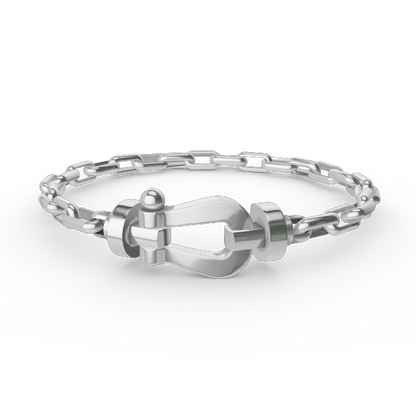 [LunaMar]FORCE LARGE HORSESHOE CLASP METAL BRACELET