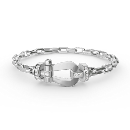 [LunaMar]FORCE LARGE HORSESHOE CLASP METAL BRACELET
